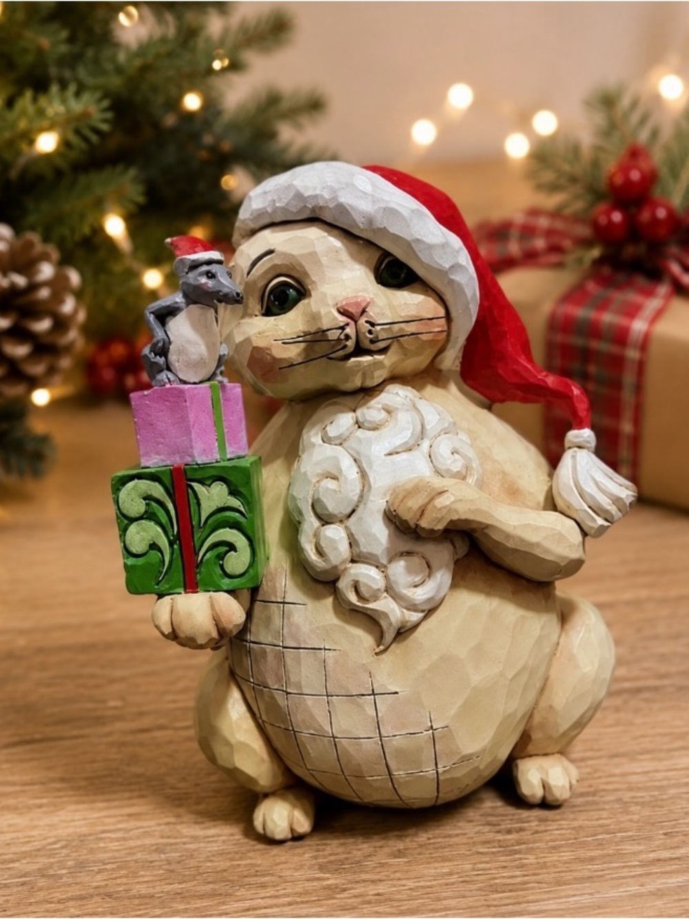 Jim Shore for Enesco Heartwood Creek unwrap some snuggles Christmas 5’ - Picture 2 of 7
